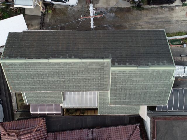 小野市の築30年の色褪せた屋根